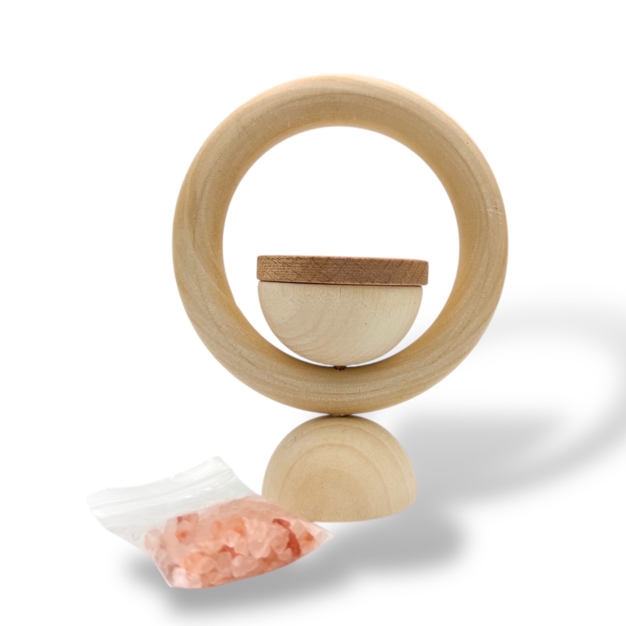 Salzkristall-Diffusor aus Holz